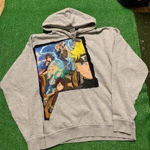 Gymshark Gray Hoodie with Anime Graphic